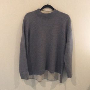 Everlane grey high neck wool sweater